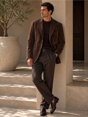Hugo Boss Espresso Brown Corduroy Sport Coat